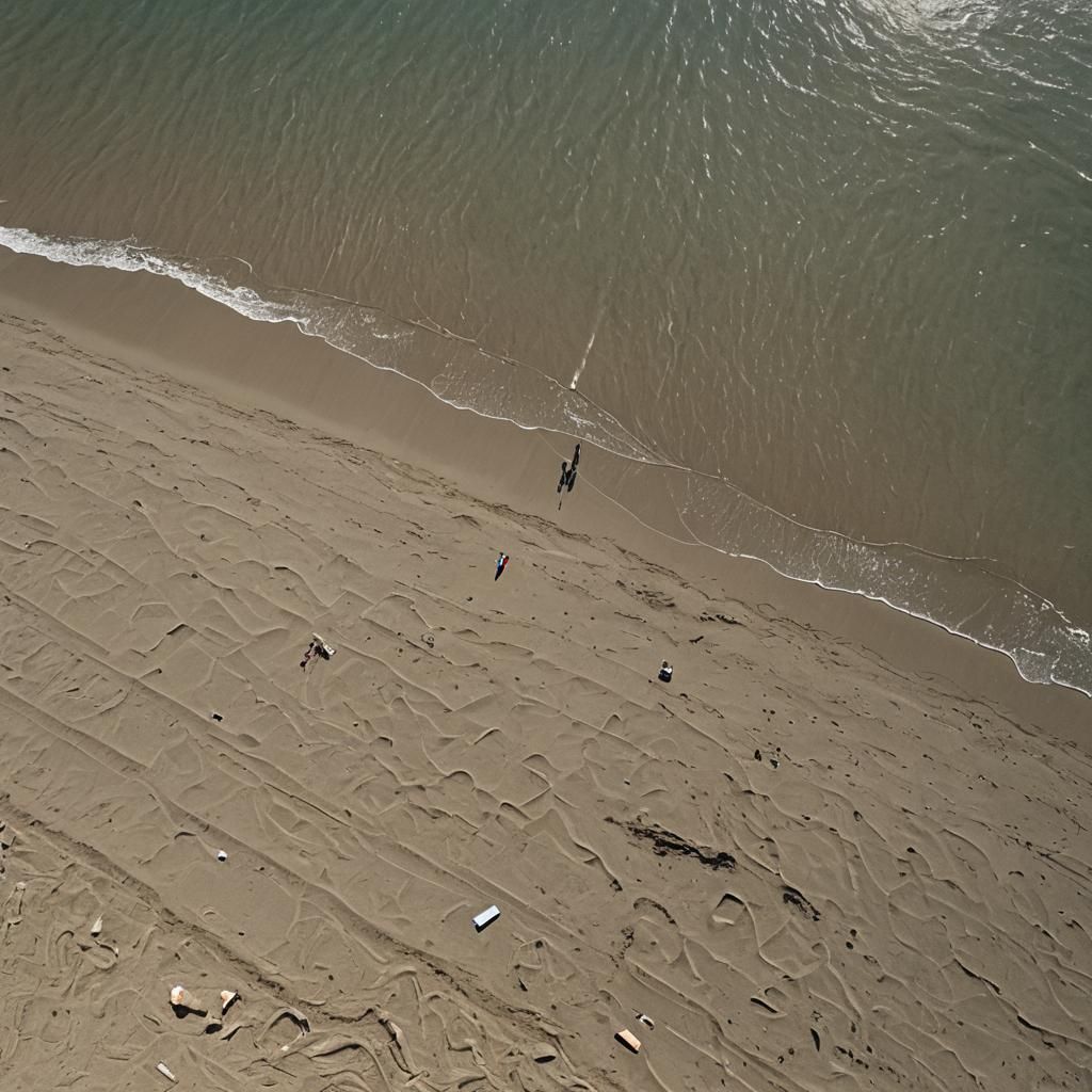 Peaceful Night Beach Scene in Cinematic Style