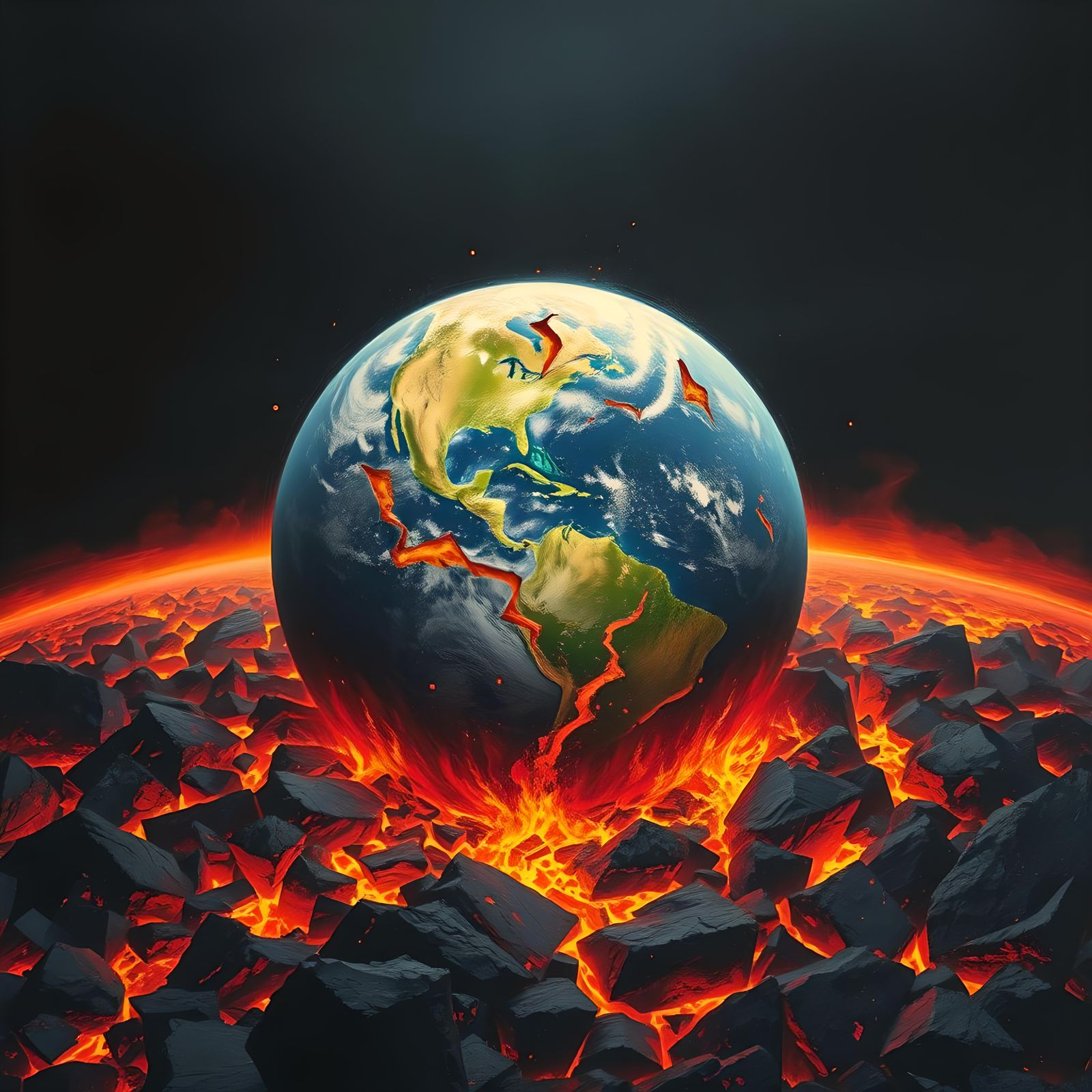 Earth on Fire: A Planet's Fiery Demise