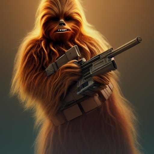 Chewbacca in a Box: Detailed Matte Painting