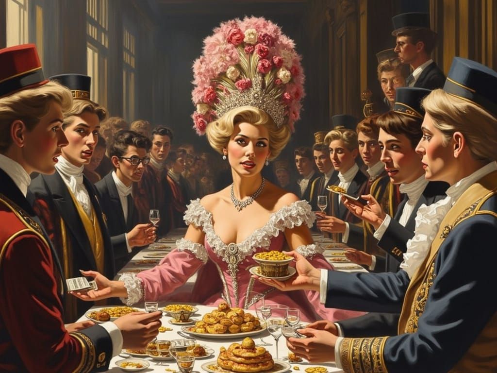 A Rococo Noblewoman's Lavish Display of Wealth