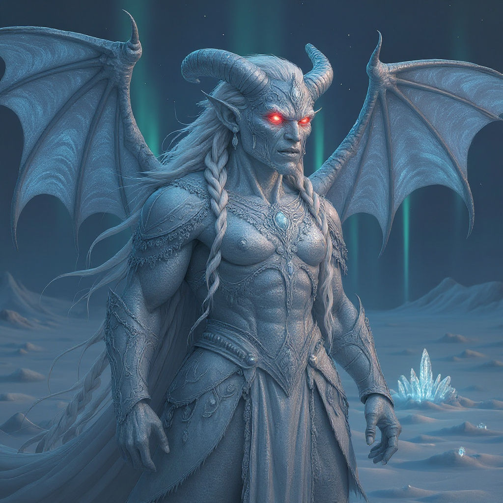 Majestic Ice Queen in Art Nouveau Style