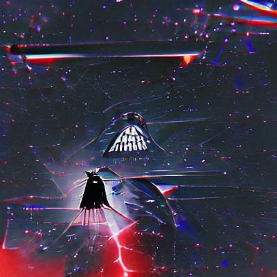 Sci-Fi Dark Lord in Black Armor