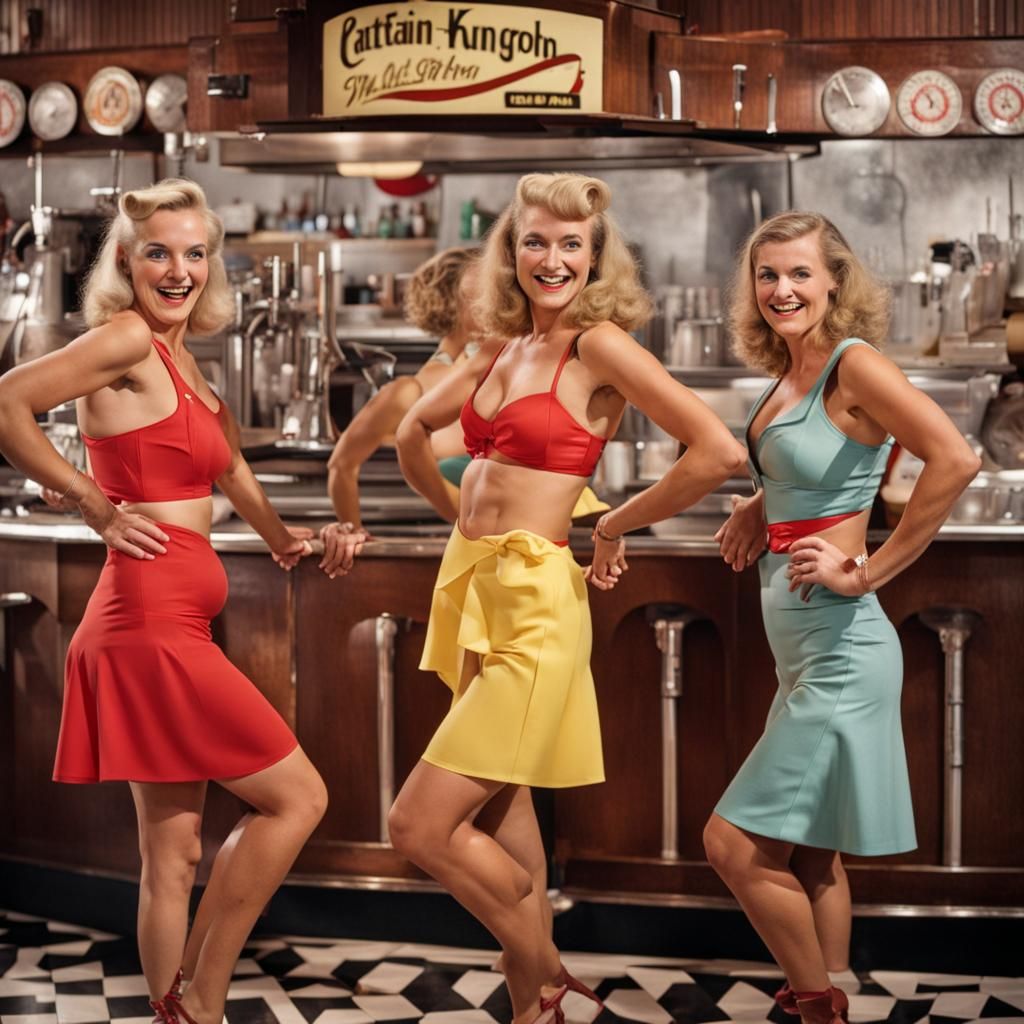 Bikini Girls Dancing with Captain Kangaroo