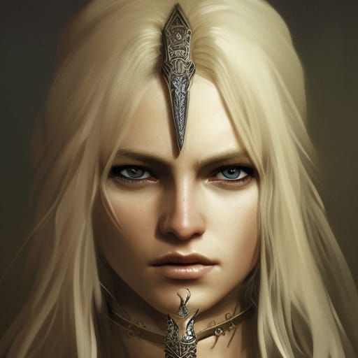 Fierce Viking Woman with Intricate Jewelry