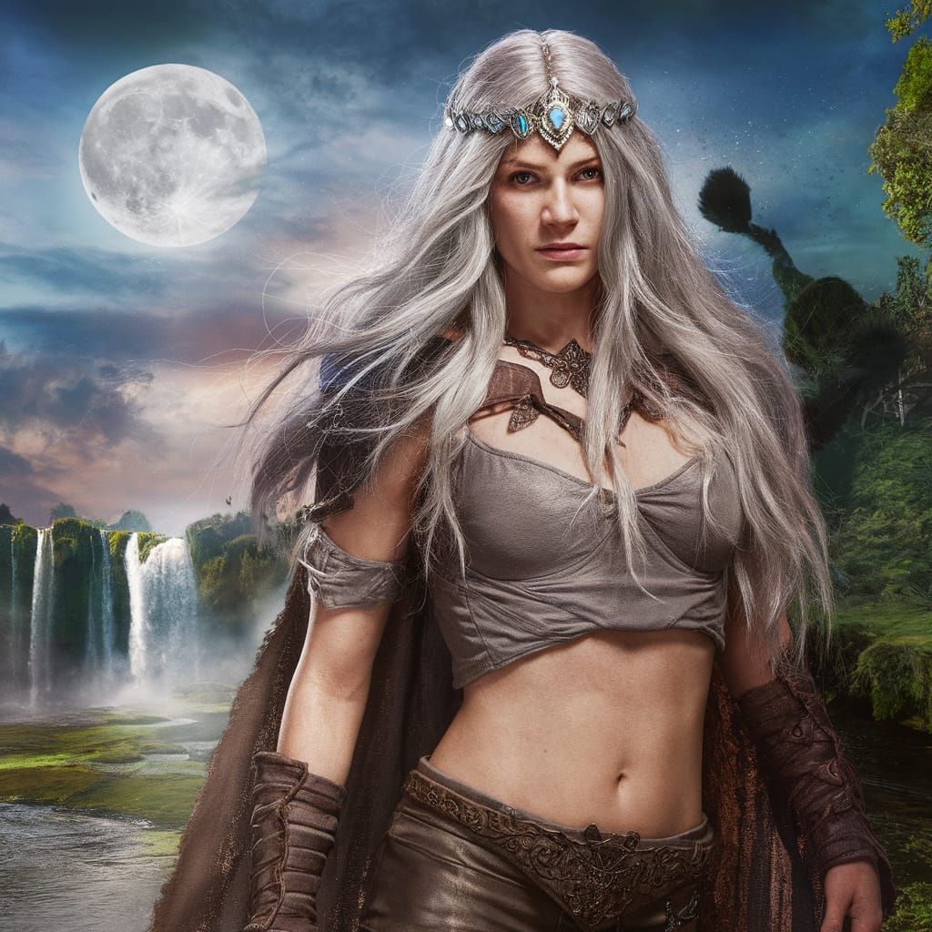 Warrior Queen Isabel in Fantasy Landscape