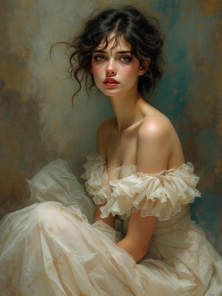 Figure Study in Art Nouveau Tonalist Style