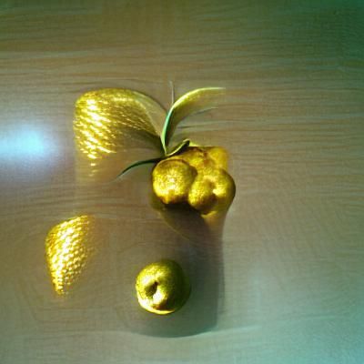 Gleaming Golden Fruit Still Life
