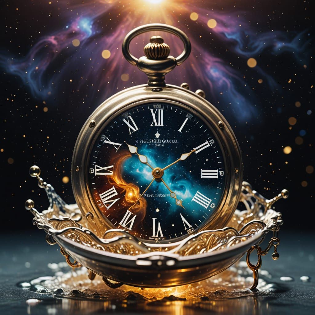 Surreal Melting Pocket Watch in Ethereal Light