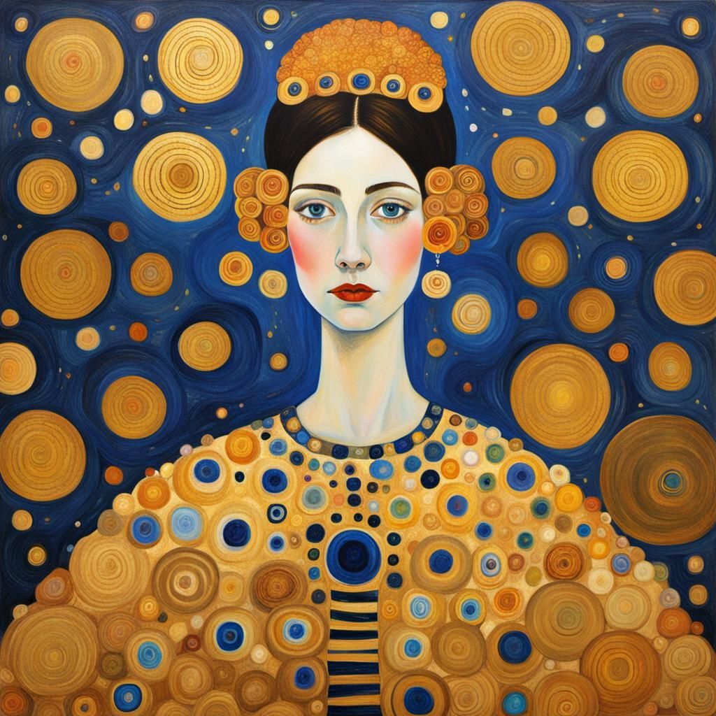 Margaret Schlegel in Gustav Klimt Style