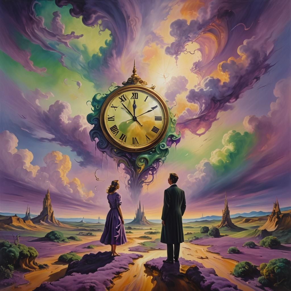 Dreamlike Surrealism: A Fantastical Oil Painting