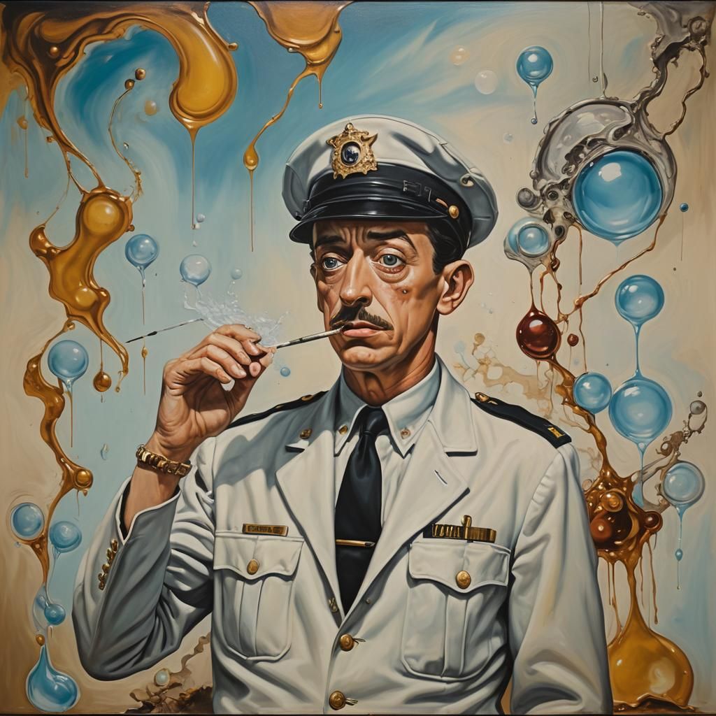 Surreal Barney Fife Steroid Portrait, Dali Style