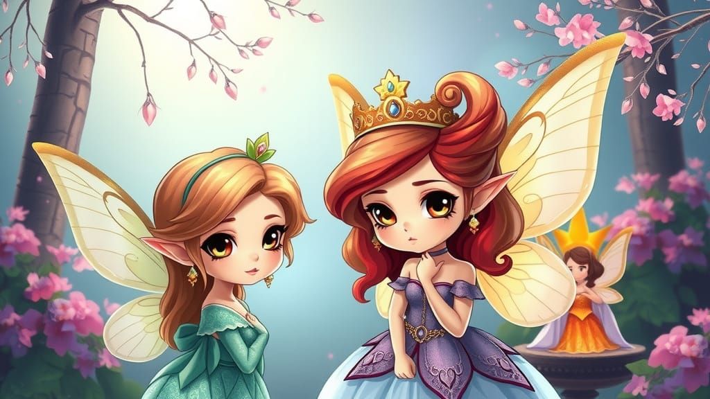 Chibi Fairy Princess Portraits in Adorable Style