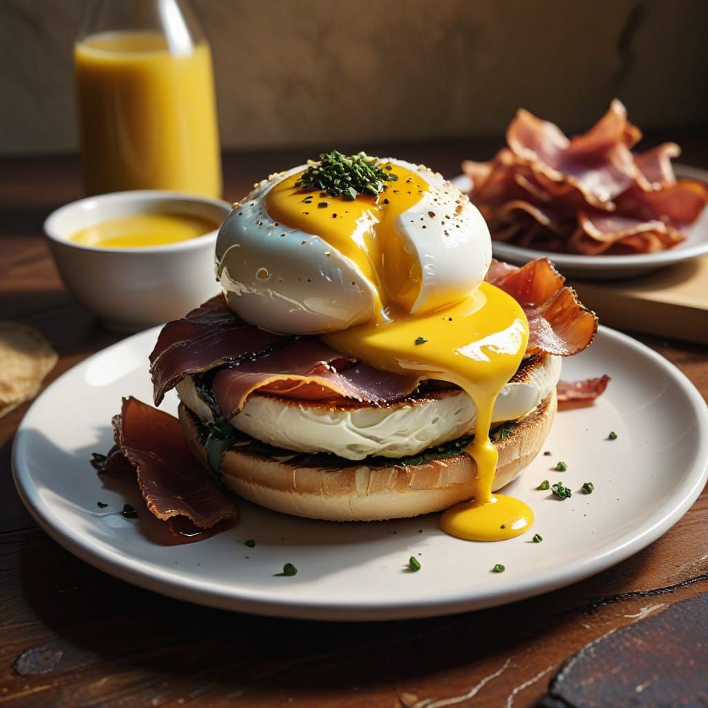 Surreal Breakfast Power-Up in Anime Style