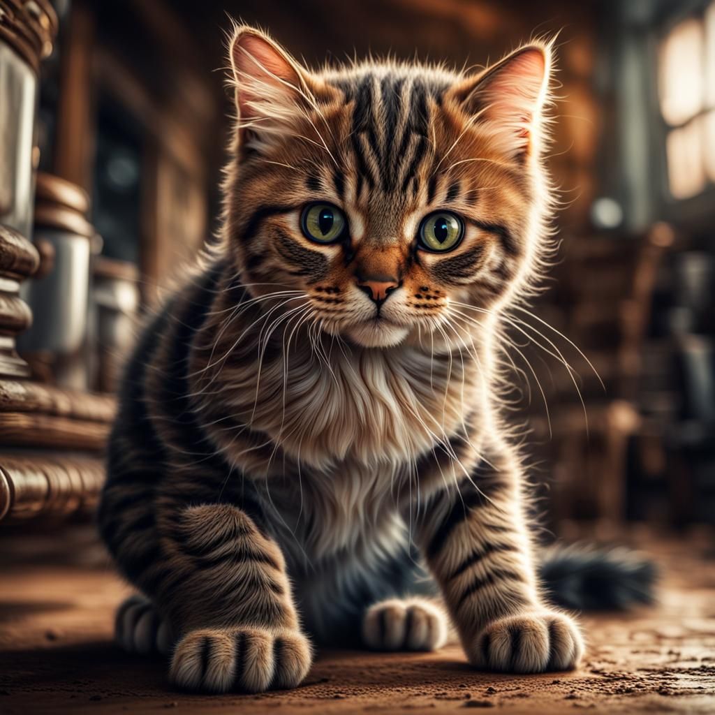 Hyperrealistic Photograph of the Cutest Cat