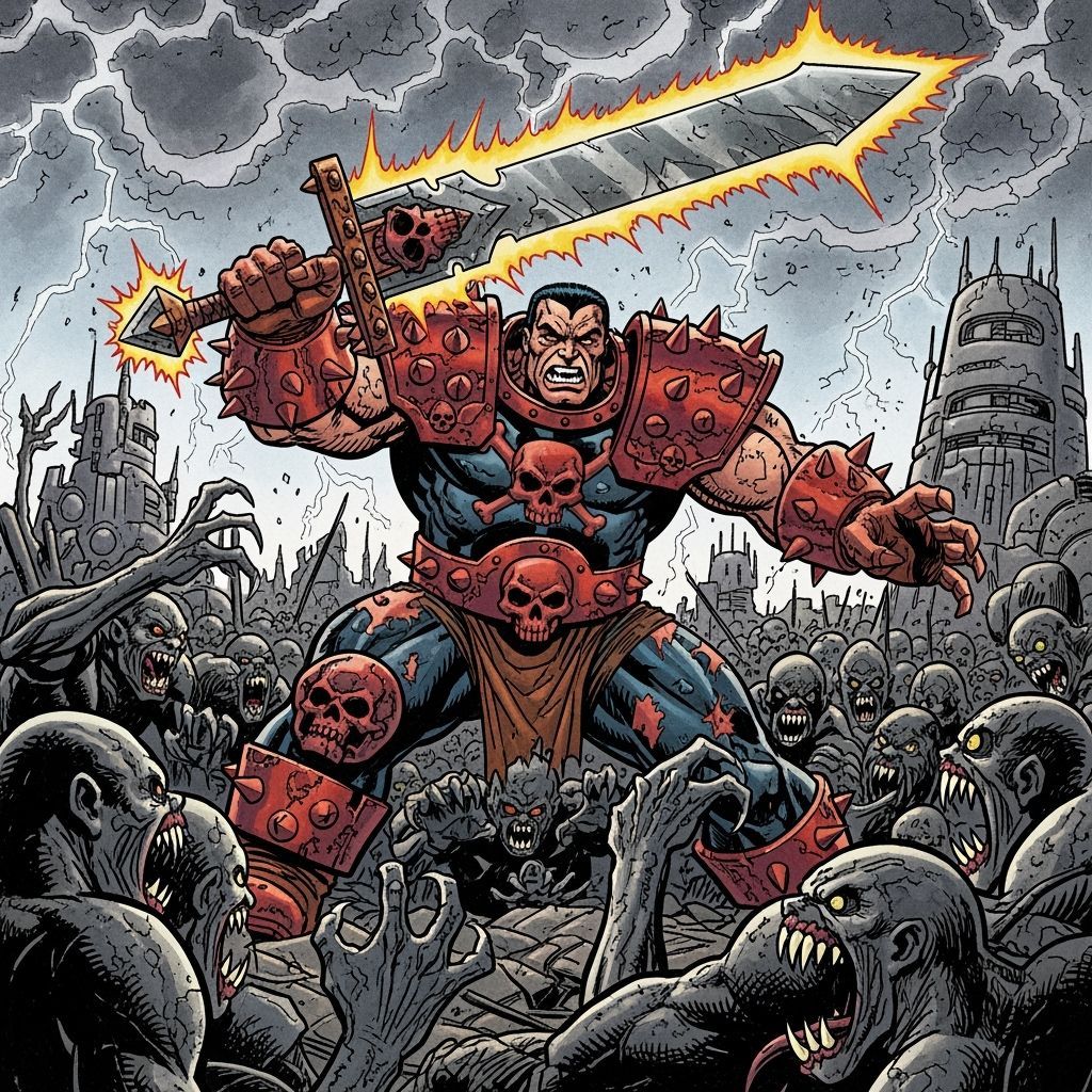 Grimdark Comic Book Art in Jack Kirby Style