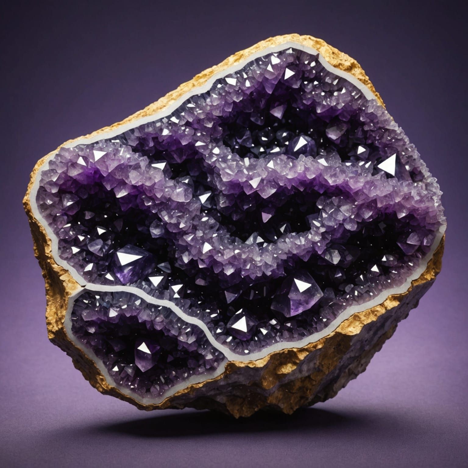 Abundant Amethyst Druse in Hyperrealistic Splash Art