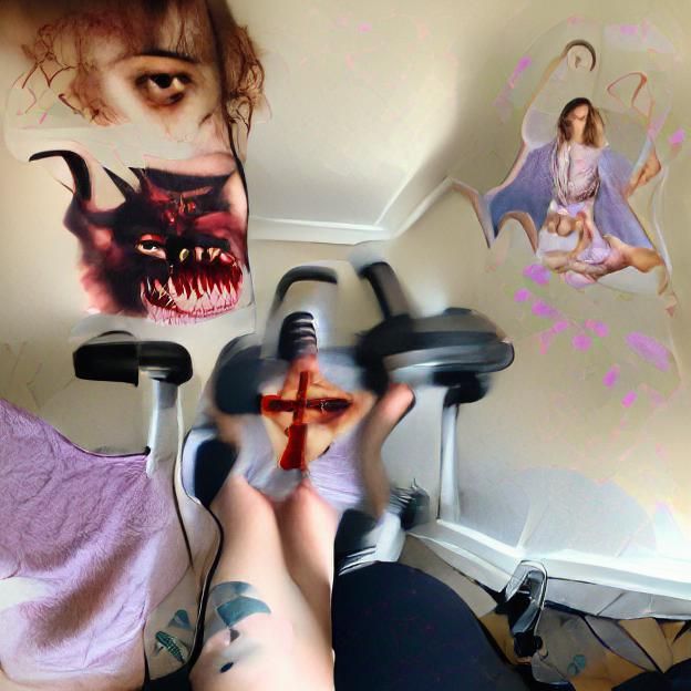 Abstract Expression of Inner Turmoil and Release