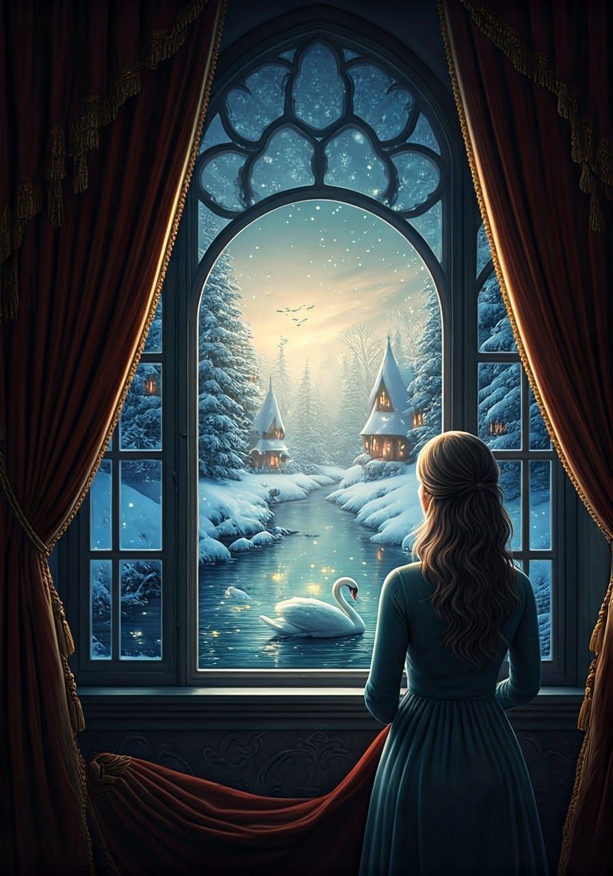 Enchanting Winter Wonderland in Ethereal Light