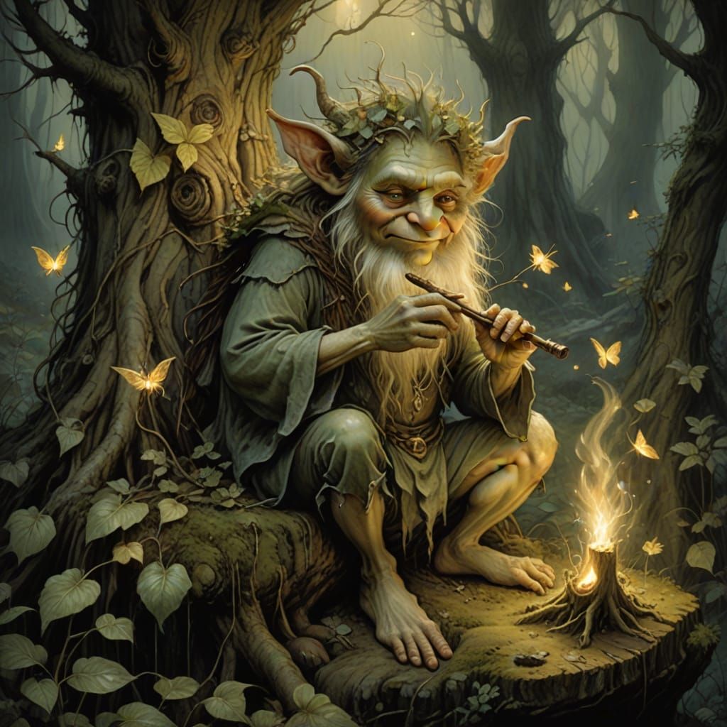 Whimsical Faerie Folk in Earthy, Moody Lighting