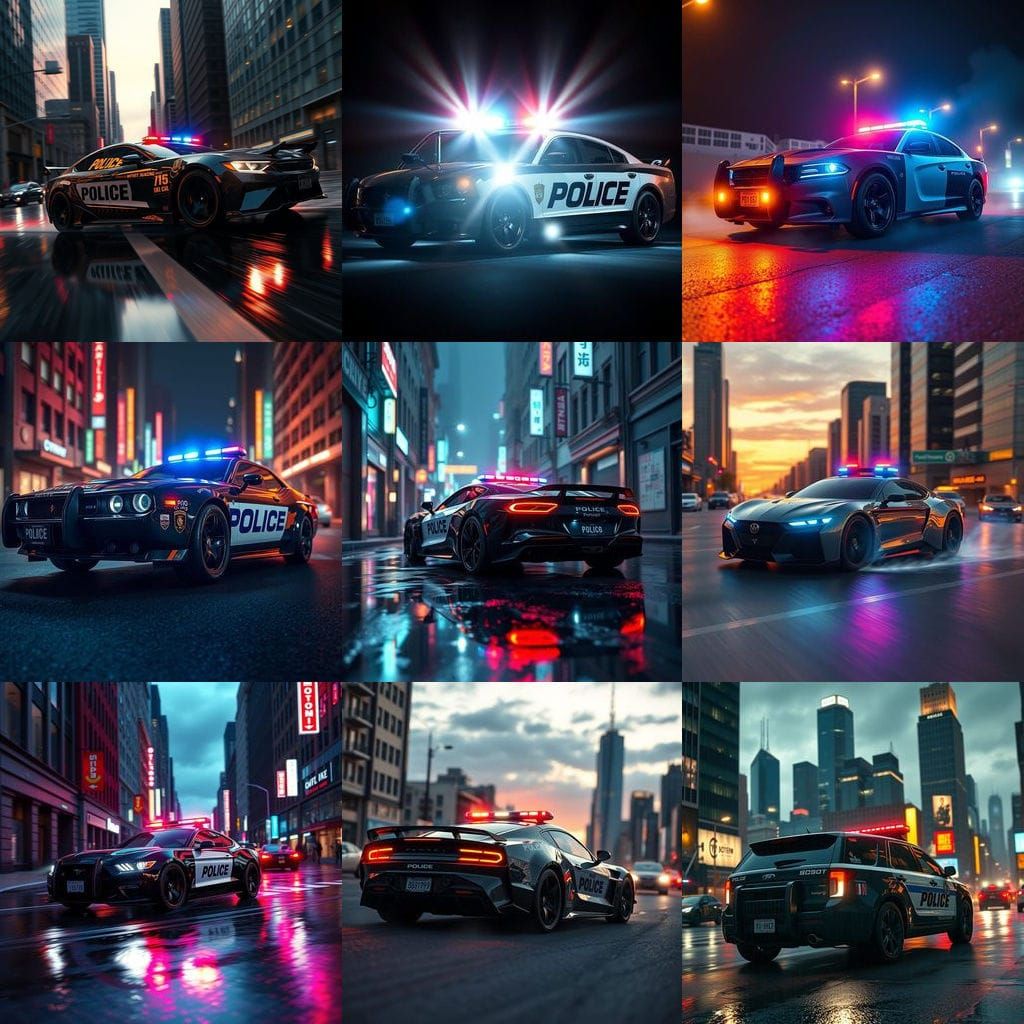 Epic 3D Police Car in Cinematic 8K