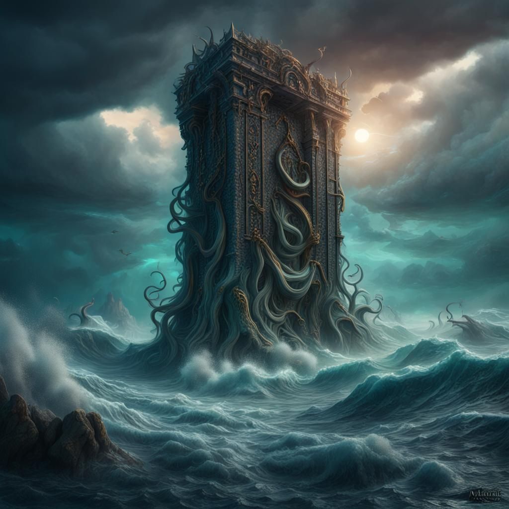 Alphabet Monolith Supported by Word Tentacles