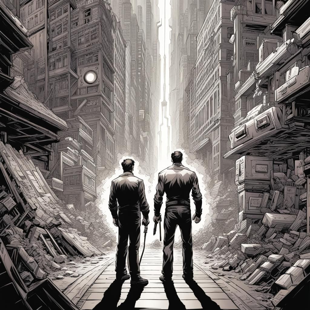 Comic Book Art: Medium Helping a Man