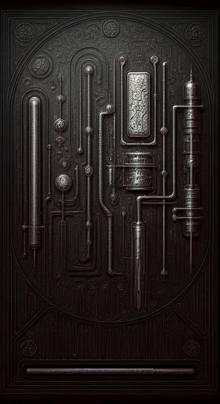 Ominous Arcane Schematic with Satanic Sigils