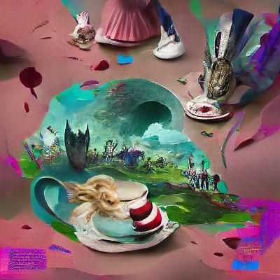 Surreal Alice in Wonderland Dreamscape