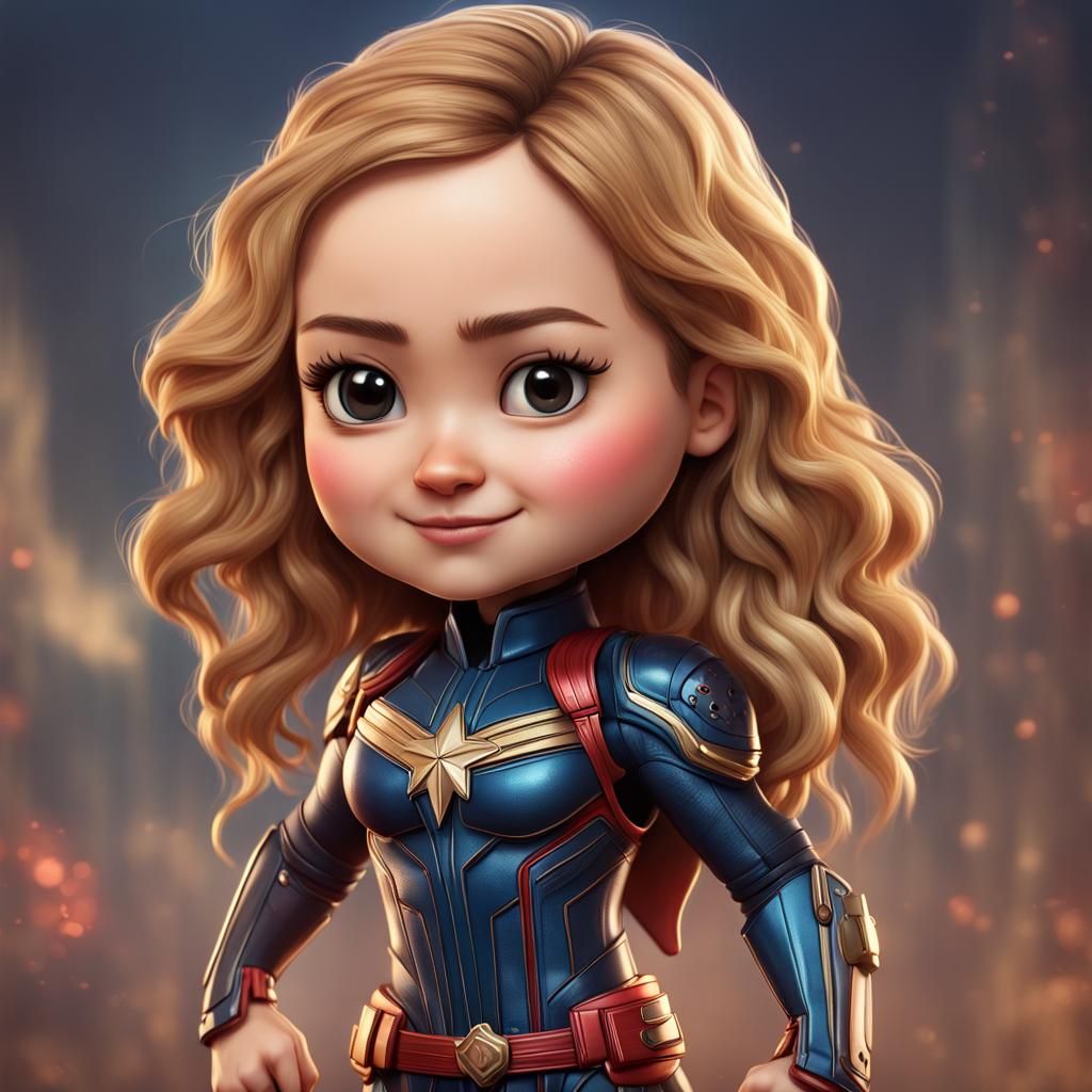 Hyperrealistic Chibi Portrait in Detailed Matte Painting