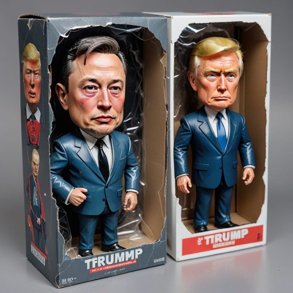 Caricatures of Negative Heroes in a Box of Poorly Made Actio...