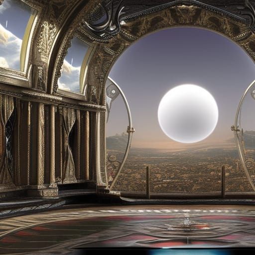 Intricate Crystal Ball Digital Matte Painting