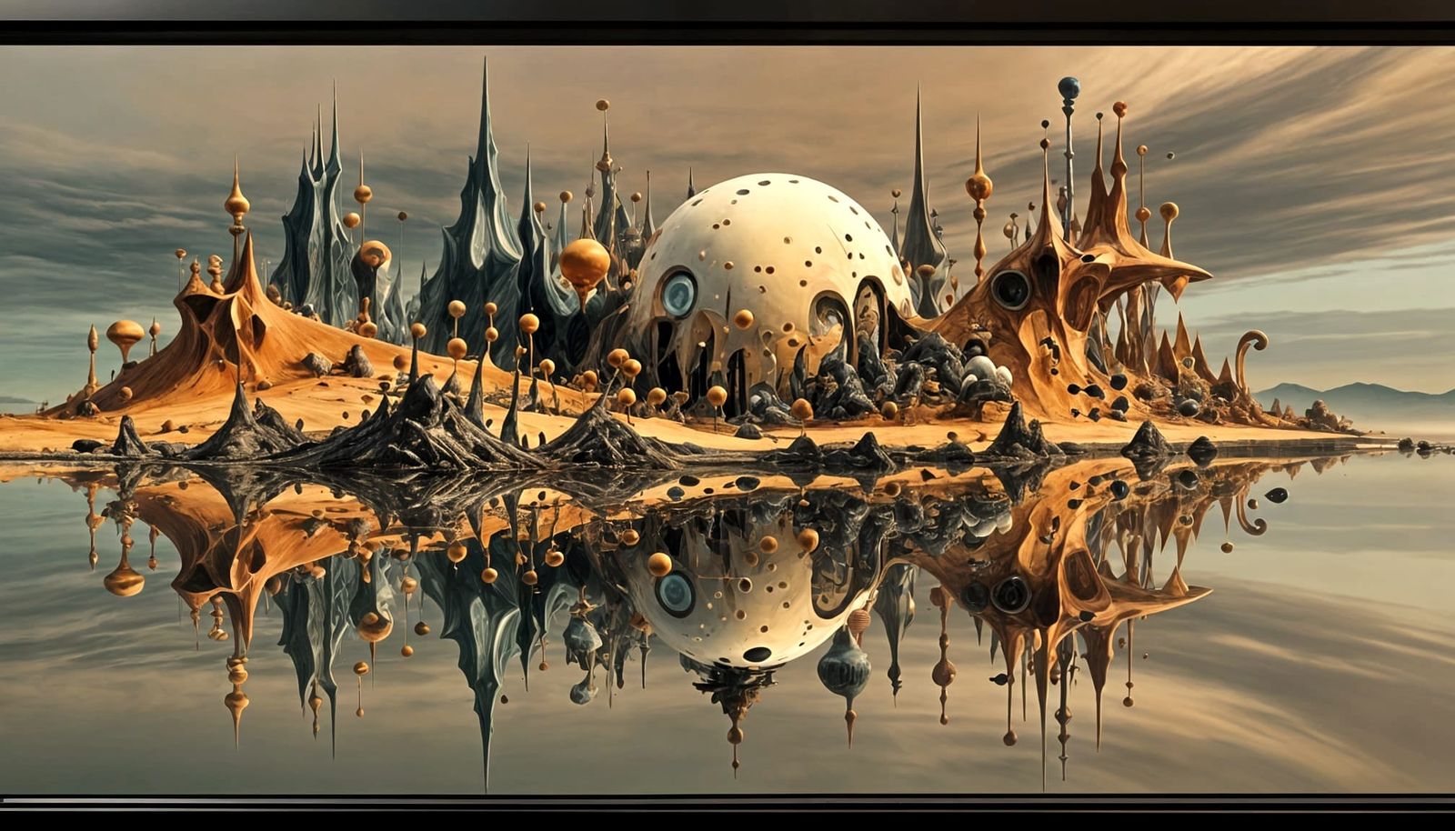 Biomorphic Landscape in Tanguy's Style
