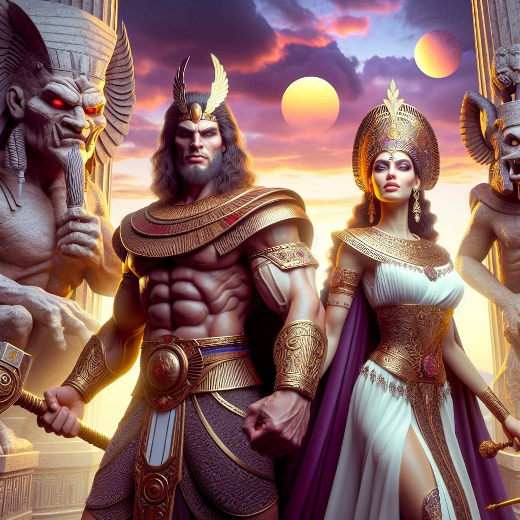 Ancient Egyptian Warrior Kings, Sekhmet and Manthesis, Reign...