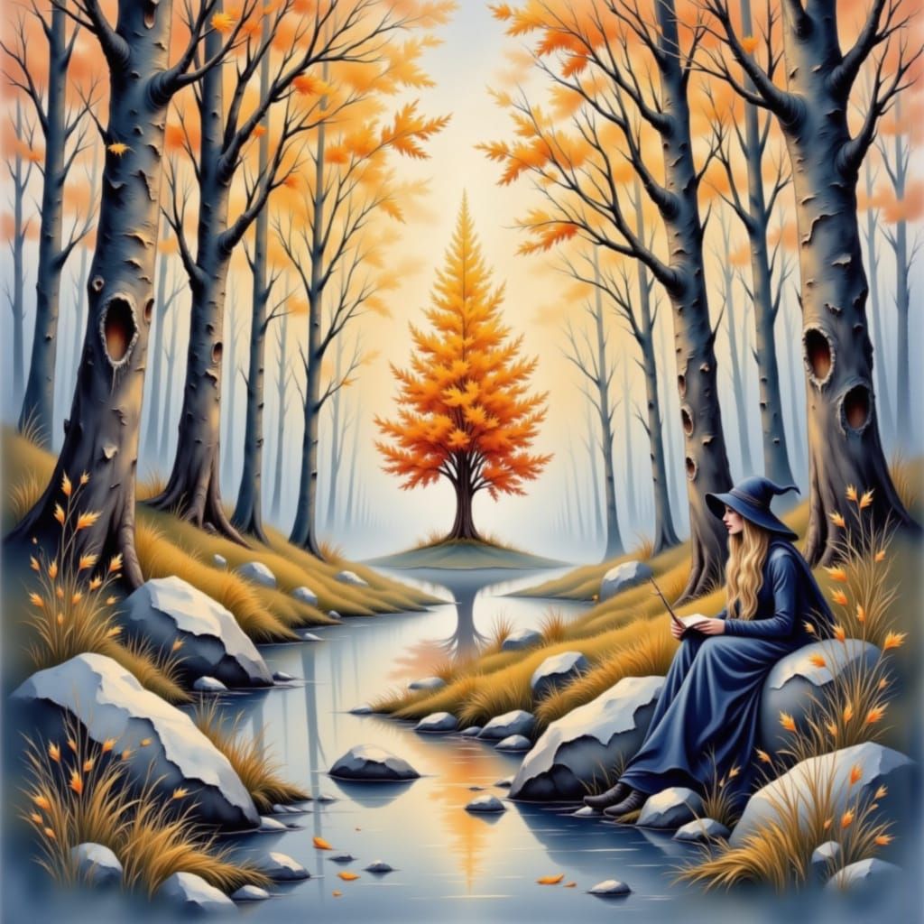 Winter Witch Protects Nature in Dark Magic Scene