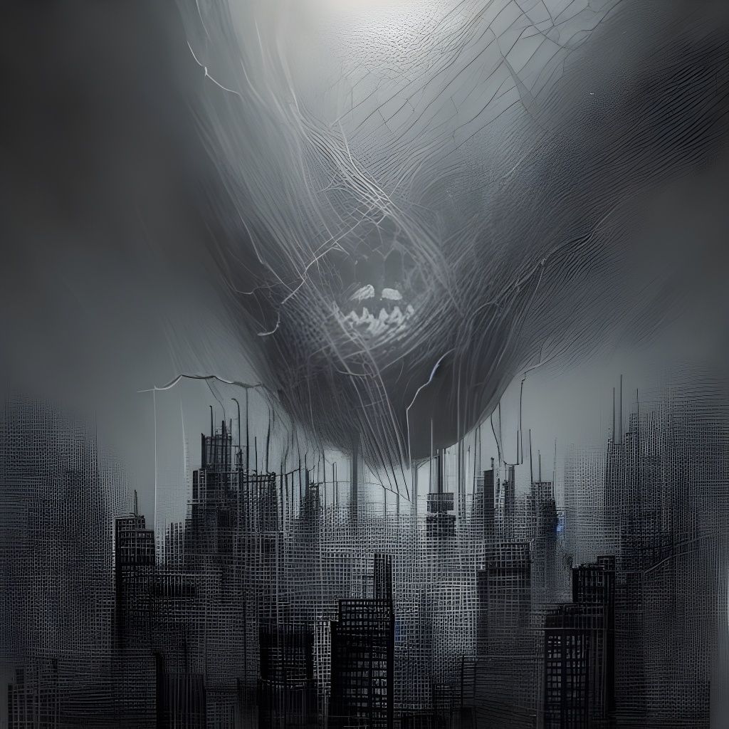 Neo-Expressionist City Beneath the Sea