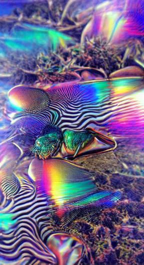 Iridescent Psychedelic Abstract Art