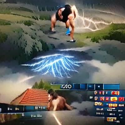 Zeus Strikes Down Challenger with Lightning Bolt