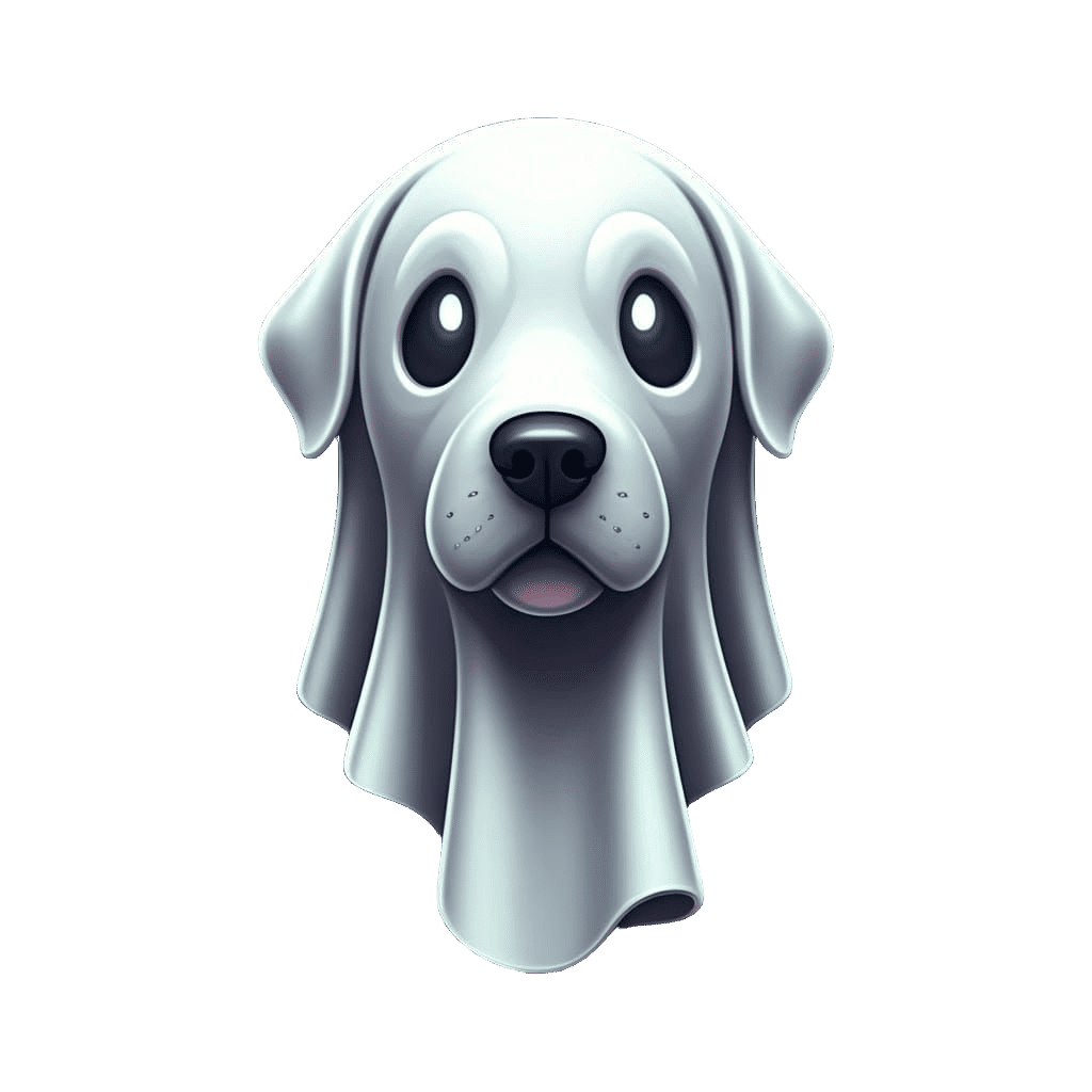 Spectral Canine Emoji in Ethereal Light