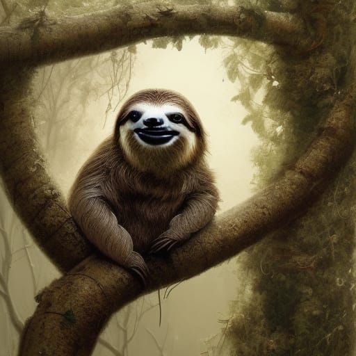 Sloth Smiling