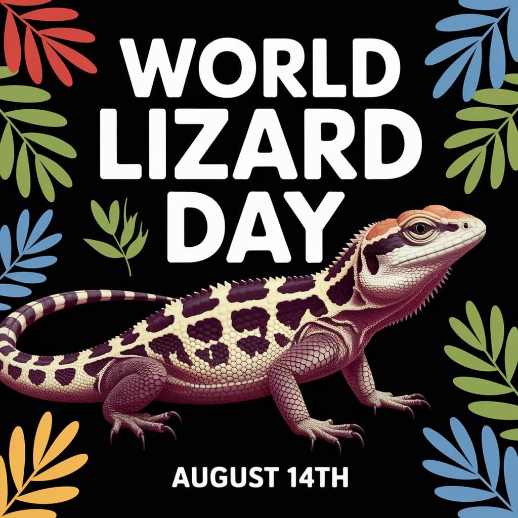 World Lizard Day Poster: August 14th