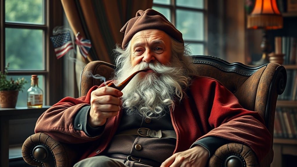 Ghibli-Style Gentleman in Traditional German Attire