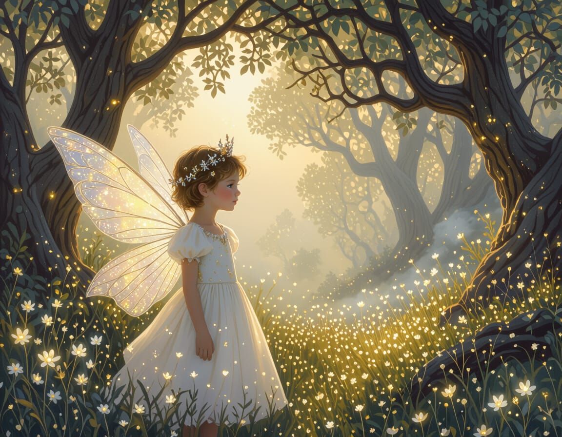 Fairy Princess Boy in Enchanted Forest