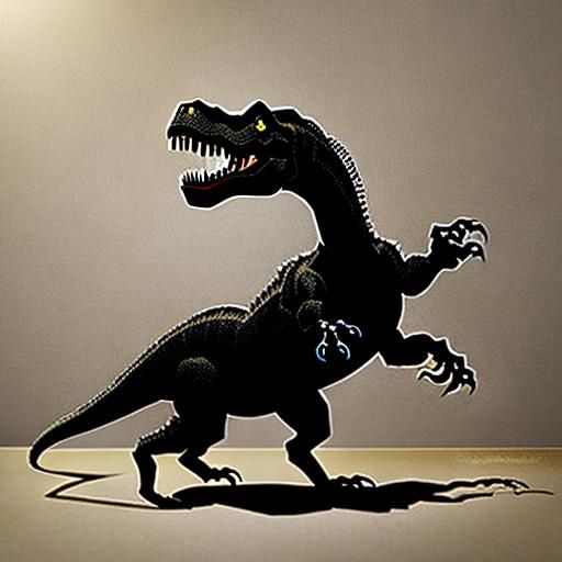 a life-like T-Rex shadow puppet show!