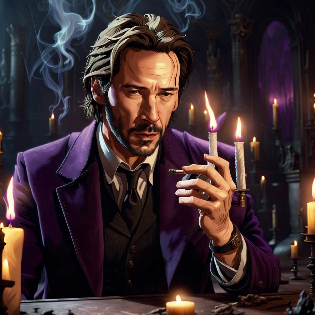 Keanu Reeves as John Constantine in Dark Fantasy