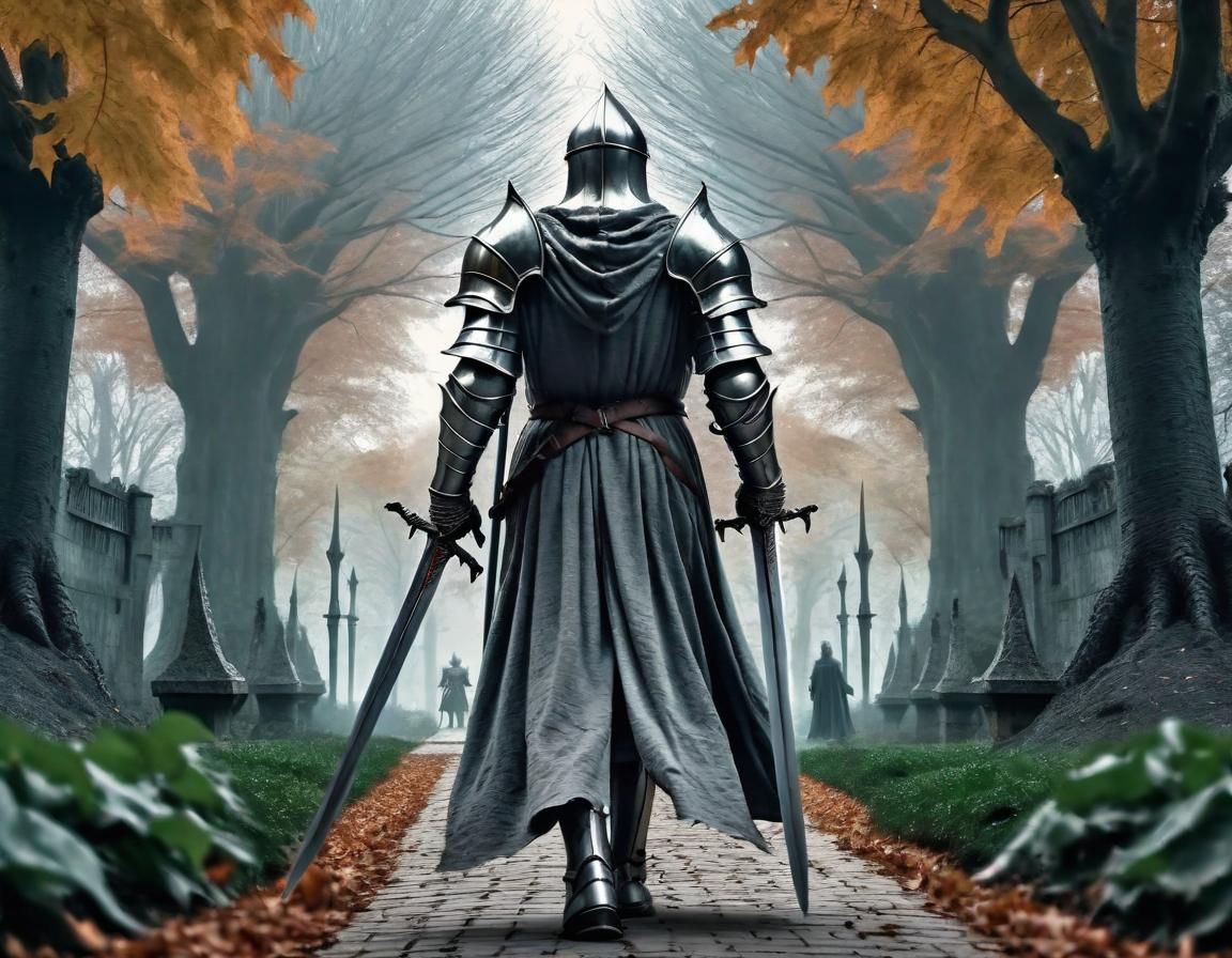 Knight's Grim Journey into the Dark Fantasy Landscape