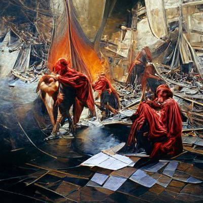 Monochromatic Cliques Theorem in Dante's Inferno