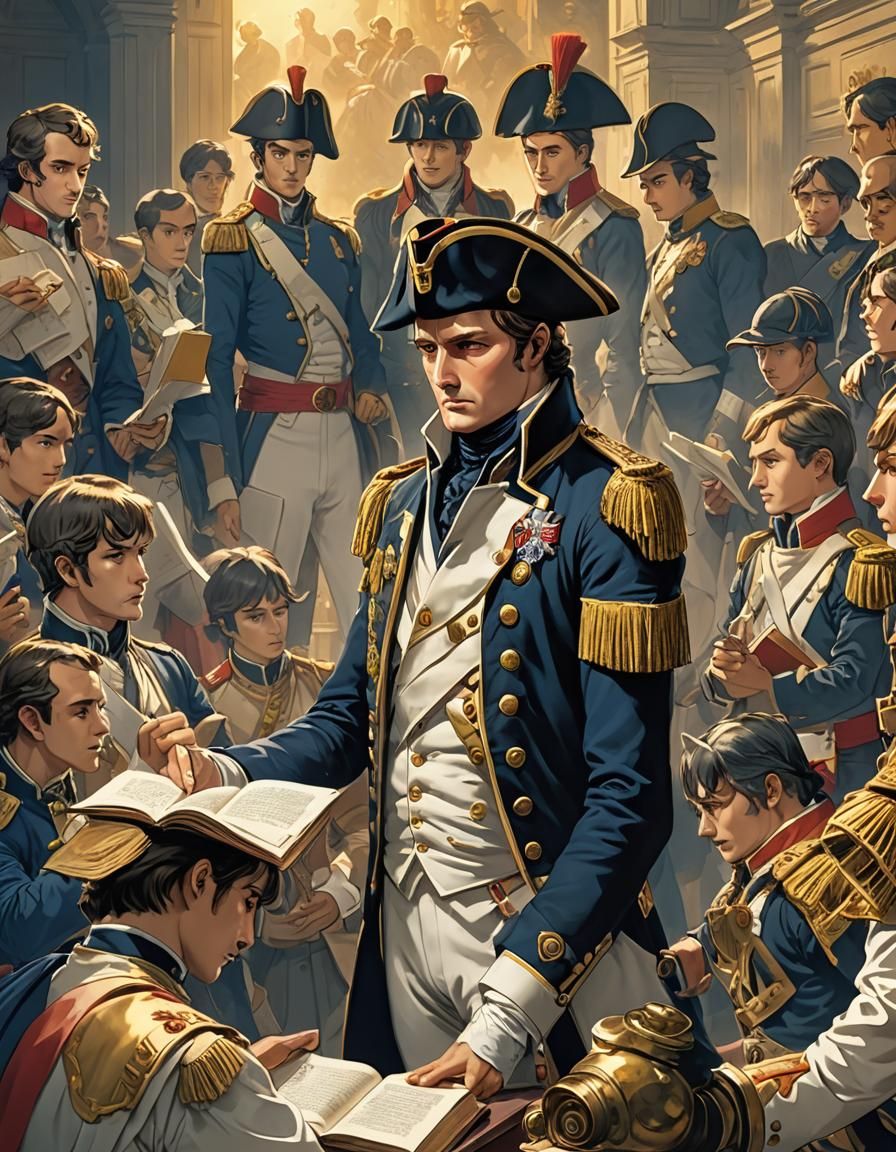Napoleon Presents Napoleonic Code: Anime Illustration