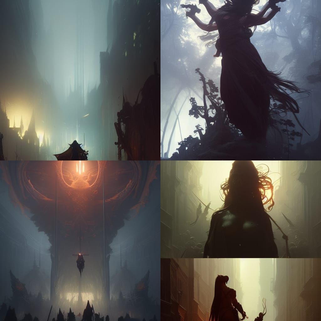 Dark Fantasy Concept Art in Hyperdetailed Style