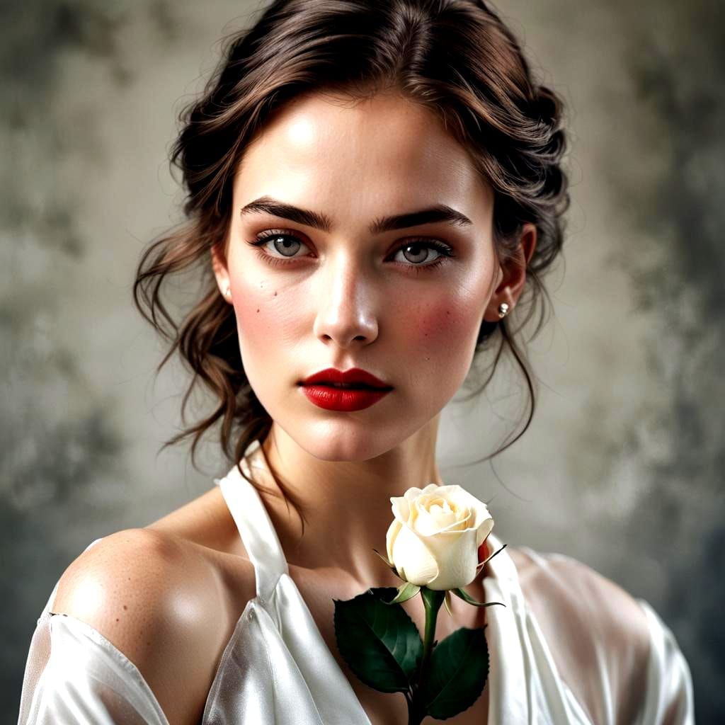 Striking Portrait with Roses in Professional Photography Sty...