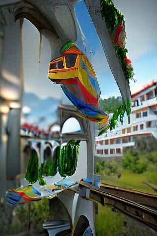 Detailed Monorail Painting in CryEngine Style